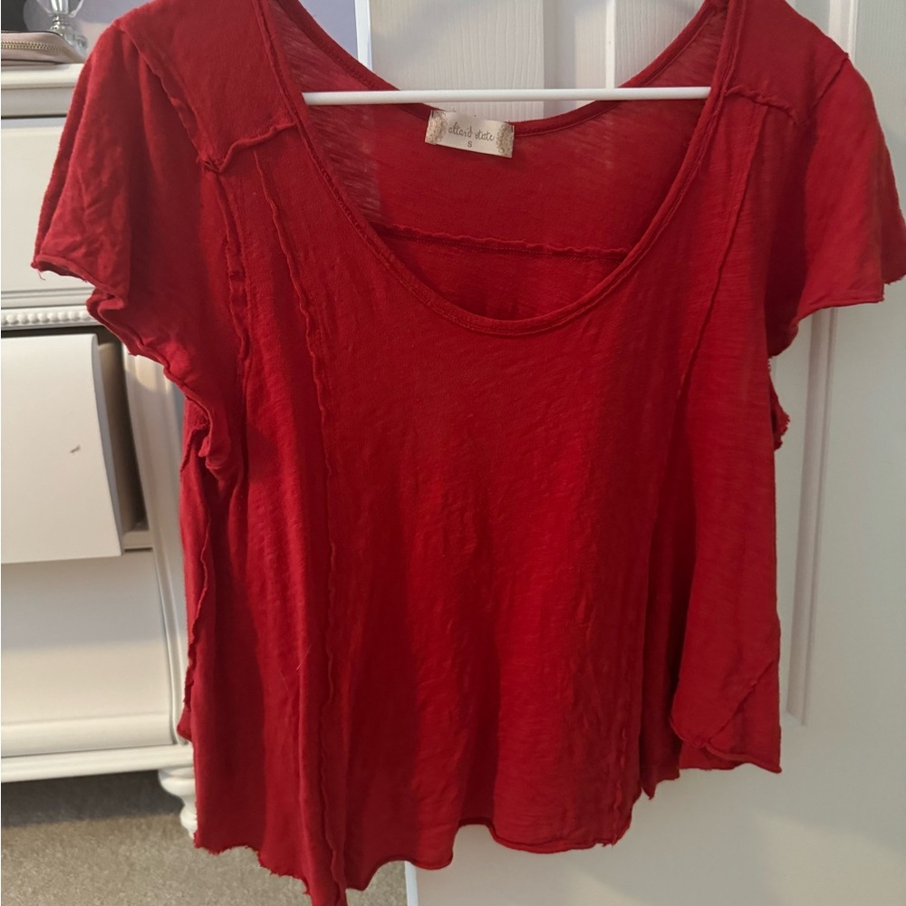 Altar'd State Vibrant Red Blouse